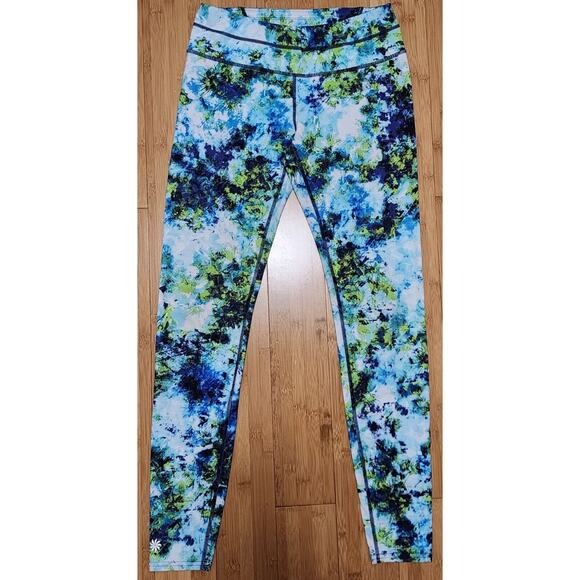 Athleta Pants - ATHLETA Women's S Sonar Tight Hypersonic Full Length Stretch Blue Green Gym Yoga